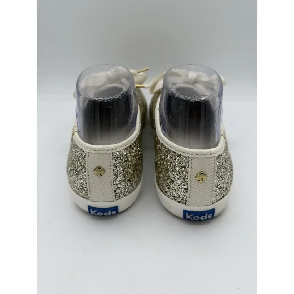 Keds x Kate Spade Women's Champion Glitter Sneakers Satin Laces Size 9.5
